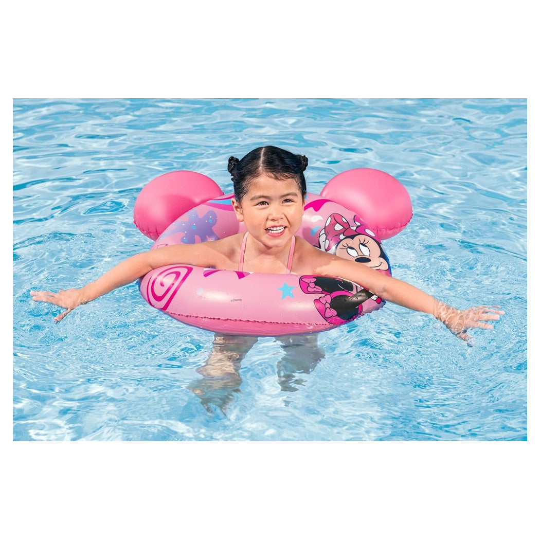 Trade Shop - Salvagente Gonfiabile Galleggiante Splash Pal Minnie Con Orecchie Rosa 65 Cm 9102n -