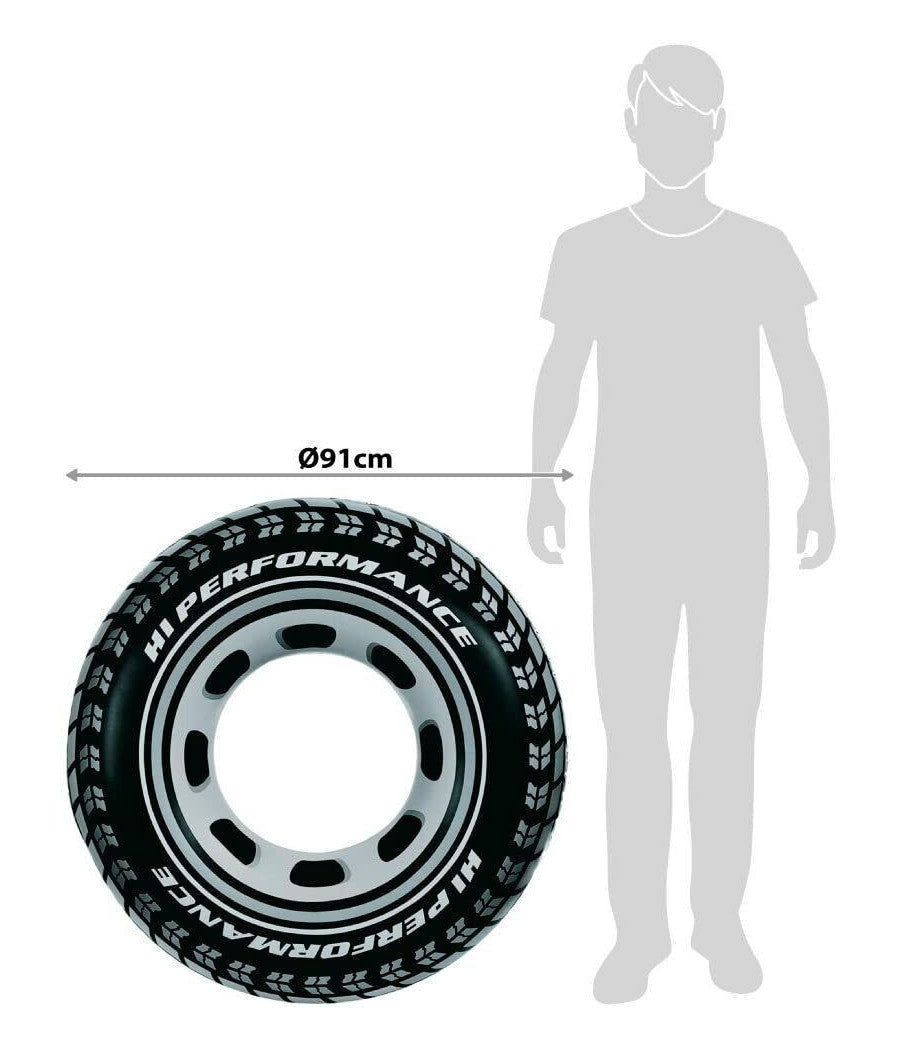 Salvagente Gonfiabile Materassino A Forma Di Ruota Per Mare Piscina 91 Cm 59252         