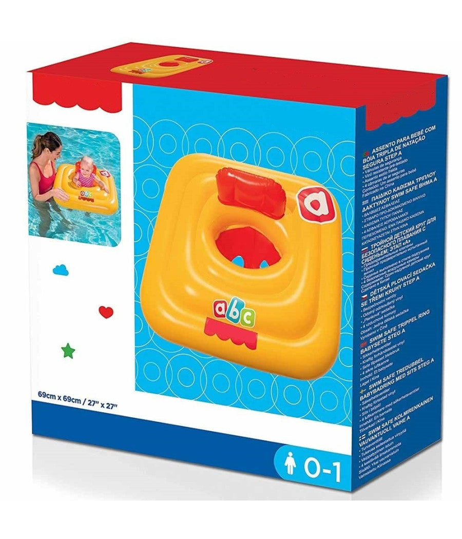 Salvagente Gonfiabile Quadrato Con Mutandina Diametro 69 X 69 Cm Giallo         