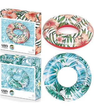 Salvagente Palme Tropicali Floreali 119cm Ciambella Gonfiabile Mare Piscina 3623         