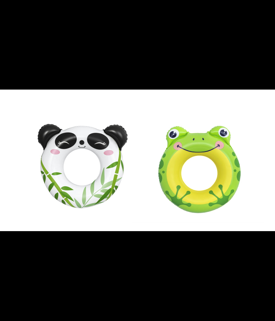 Trade Shop - Salvagente Panda/rana 79x85cm Ciambella Gonfiabile Mare Bambini 3-6 Anni 36351 -