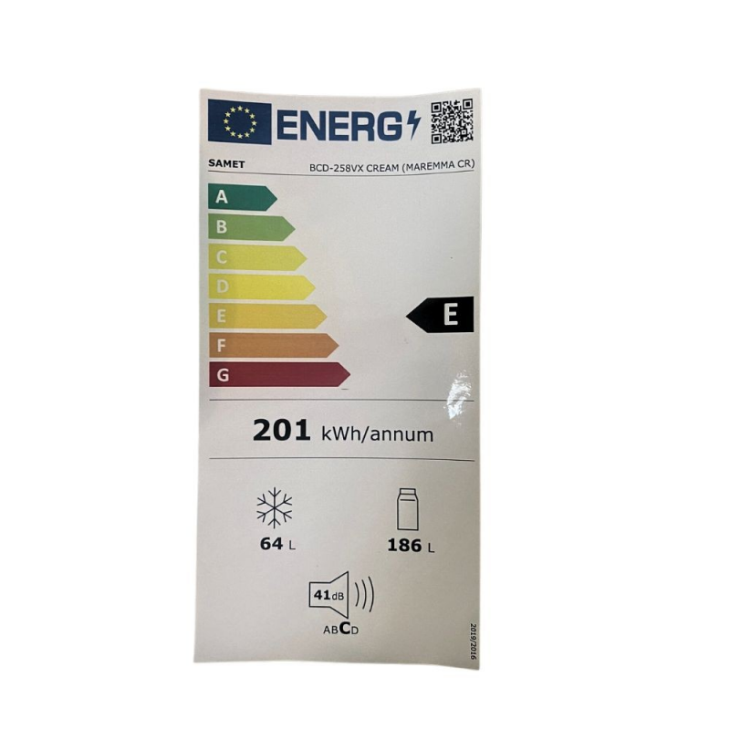 Samet frigorifero combinato Maremma crema