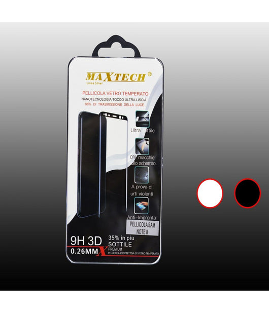 Samsung Galaxy Note 8 Vetro Temperato Pellicola Proteggi Schermo 3d Maxtech P-note8         