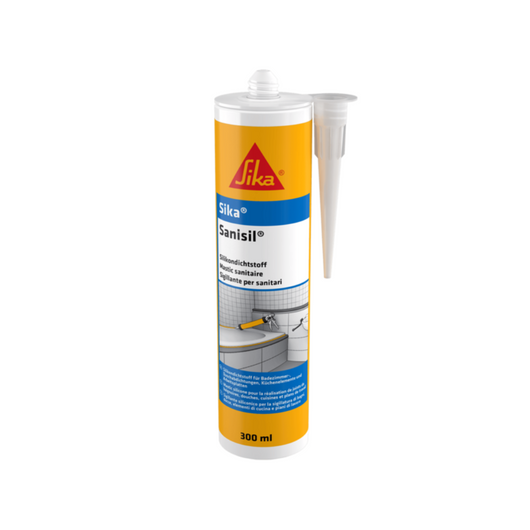 Silicone Per Sanitari Bianco SIKA SANISIL 300 ml Monocomponente Antimuffa