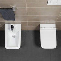 Sanitari a terra Malaga rimless wc + bidet + copriwc softclose