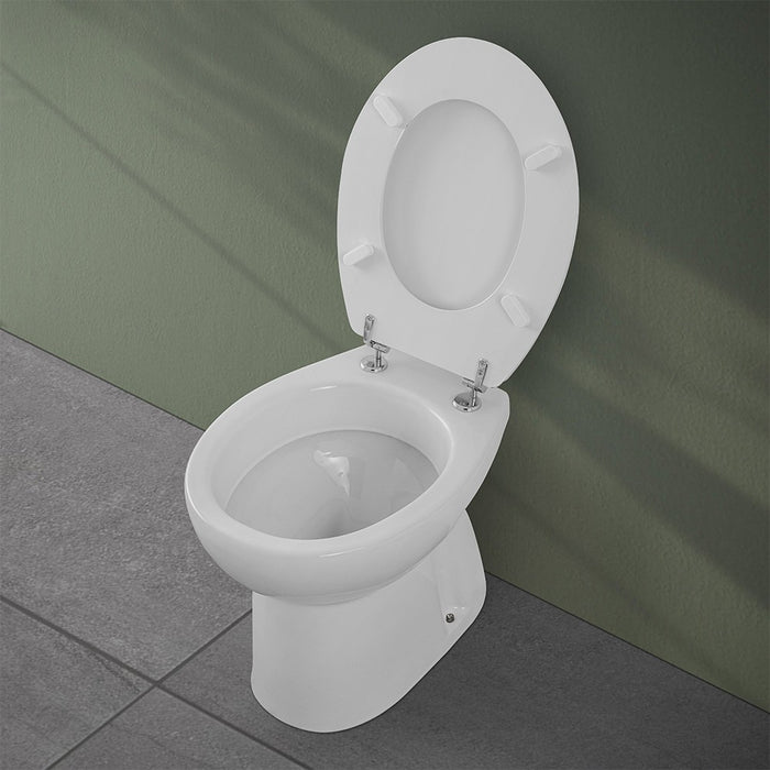 Sanitari bagno in set completo di lavabo con colonna e copriwater