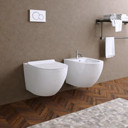 Sanitari sospesi in ceramica rimless sedile con chiusura rallentata | Parigi