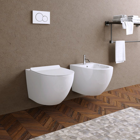 Sanitari sospesi in ceramica rimless sedile con chiusura rallentata | Parigi