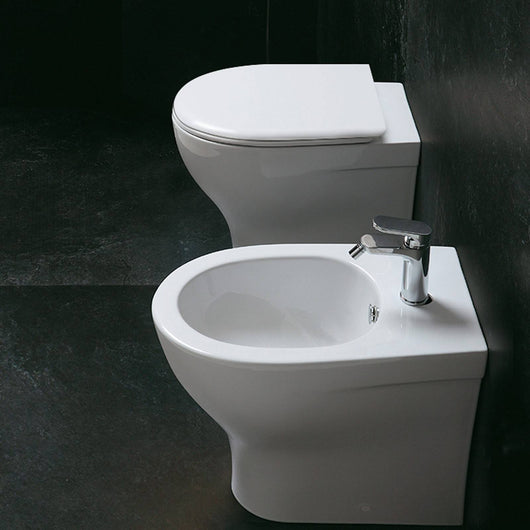 Sanitari filo muro Azzurra Pratica terra wc + bidet e sedile - Azzurra ceramica