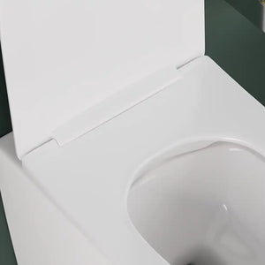 Sanitari filomuro ceramica bianco lucido vaso rimless copriwc soft-close e bidet | Europa Small