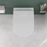 Sanitari filomuro ceramica bianco lucido vaso rimless copriwc soft-close e bidet | Europa Small
