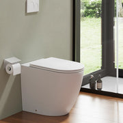 Vaso WC filomuro rimless in ceramica bianco opaco con sedile soft-close | Europa