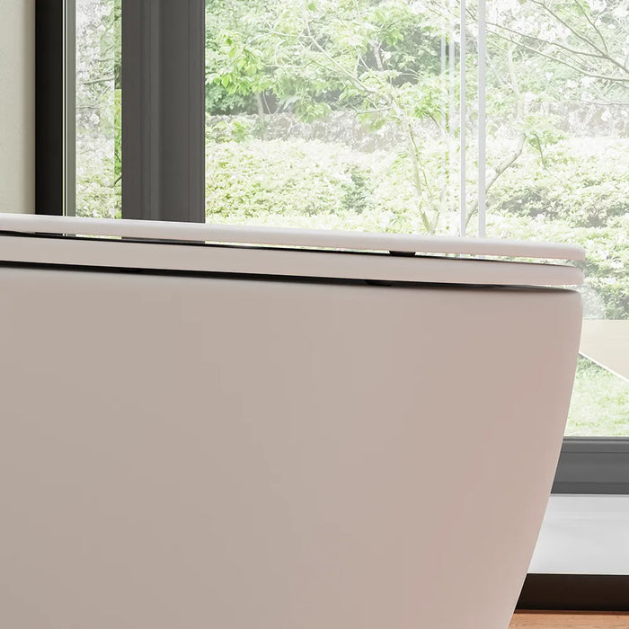 Vaso WC filomuro rimless in ceramica bianco opaco con sedile soft-close | Europa