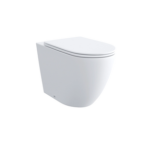 Vaso WC filomuro rimless in ceramica bianco opaco con sedile soft-close | Europa