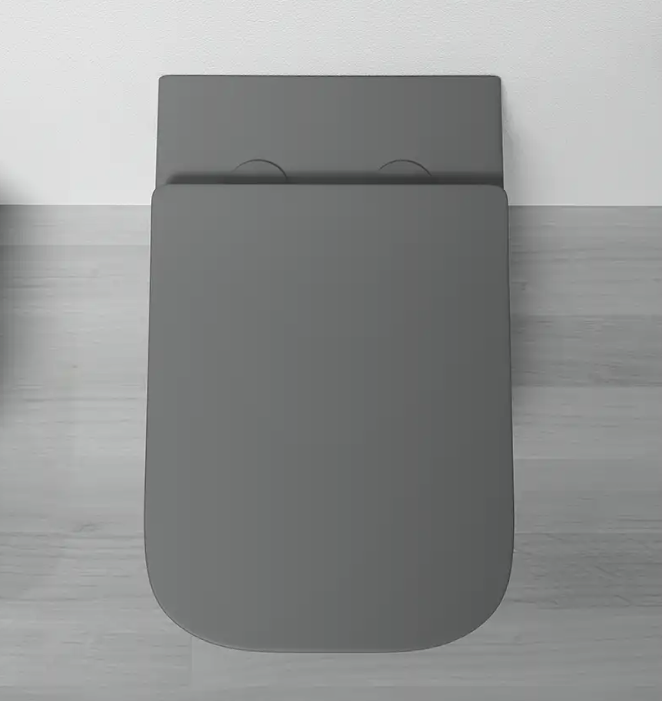 Sanitari filomuro in ceramica rimless grigio opaco vaso bidet e copriwc soft-close ZEN Regos