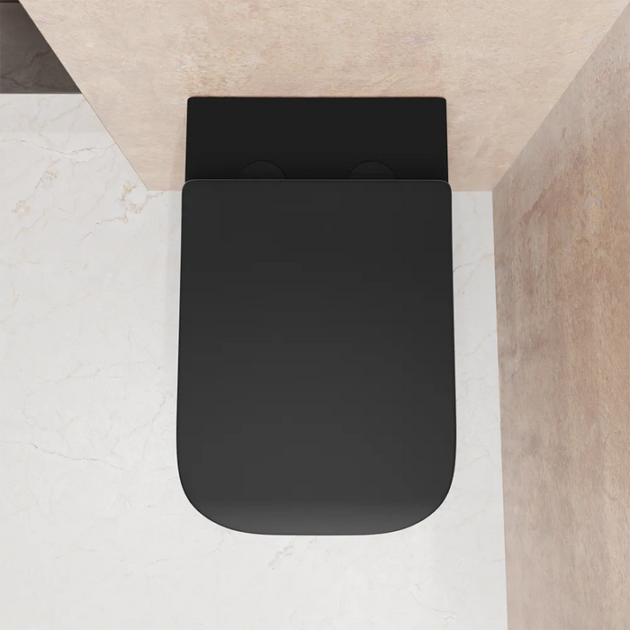 Vaso filomuro rimless in ceramica grigio opaco con sedile soft-close | Londra