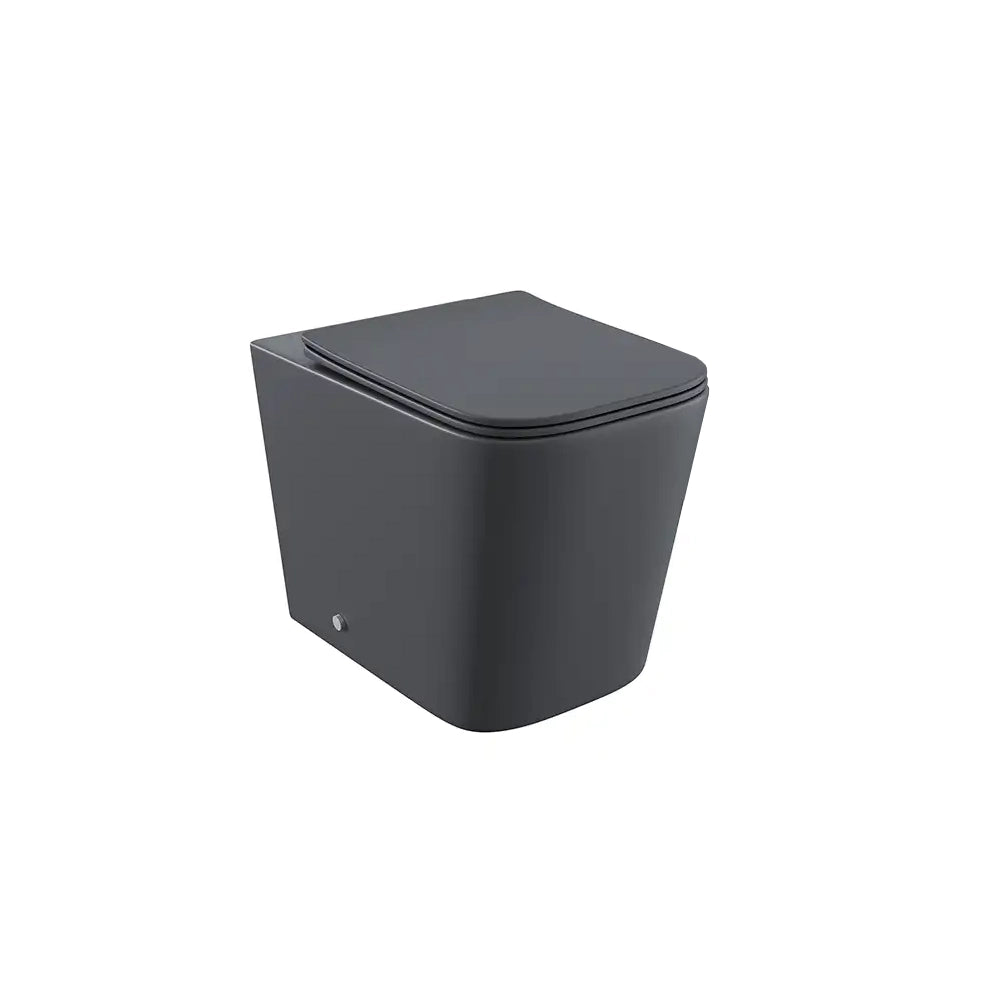 Vaso filomuro rimless in ceramica grigio opaco con sedile soft-close | Londra