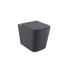 Vaso filomuro rimless in ceramica grigio opaco con sedile soft-close | Londra