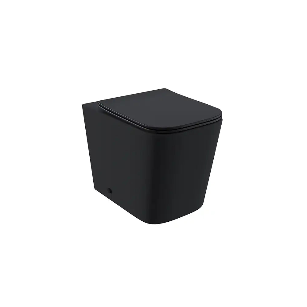 Vaso filomuro rimless in ceramica nero opaco con sedile soft-close | Londra