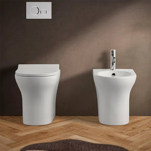 Sanitari filomuro Rimless bianco lucido con copriwc soft-close  Itaca