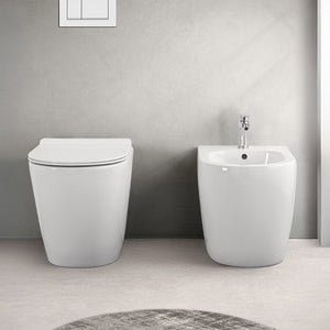 Sanitari filomuro Rimless serie Tokyo con copriwater rallentato