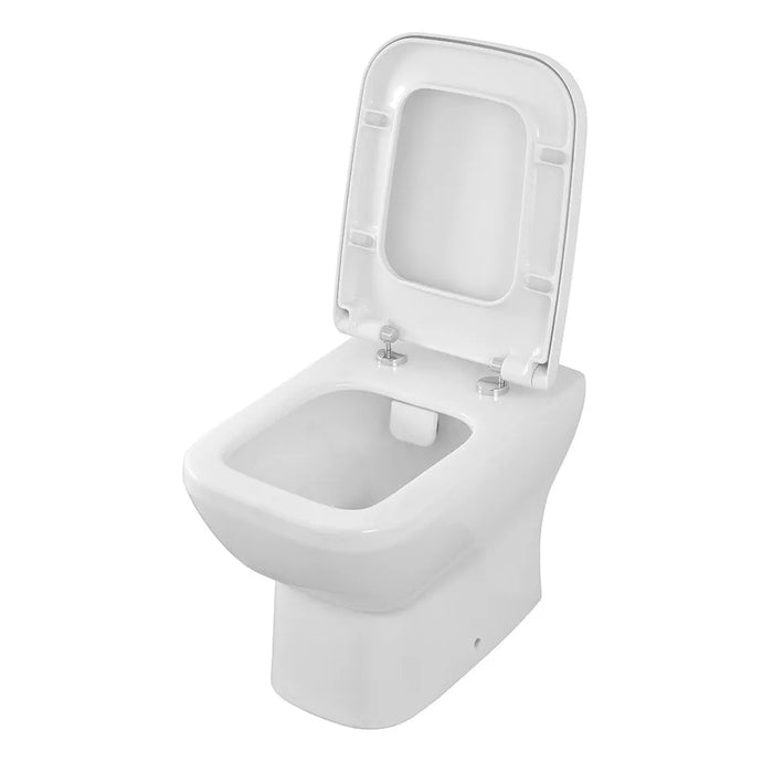 Sanitari filomuro senza brida Rimless scarico universale e copriwc  Square