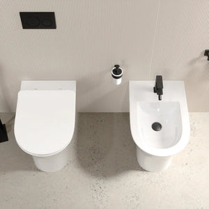 Sanitari filomuro in ceramica rimless  wc e bidet | Sofia