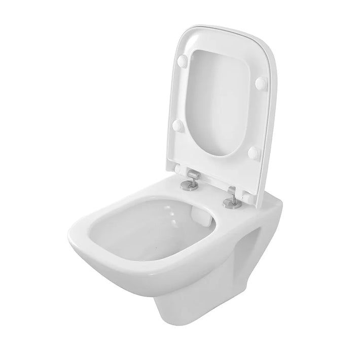 Sanitari sospesi Rimless in ceramica lucida e copriwc soft-close  Venti