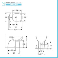 Sanitari tradizionali Geberit con scarico a parete e copriwater  Fantasia