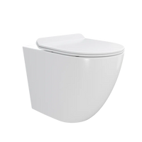 Vaso filomuro tornado silent flush in ceramica bianco lucido con sedile soft-close | Sydney