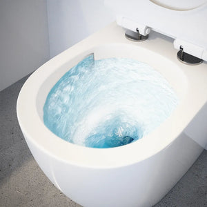 Vaso filomuro tornado silent flush in ceramica bianco lucido con sedile soft-close | Sydney