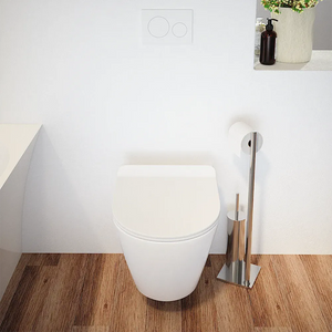 Vaso sospeso rimless in ceramica bianco lucido con copri-wc soft-close | Sydney