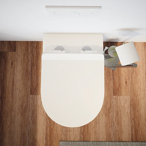 Vaso sospeso rimless in ceramica bianco lucido con copri-wc soft-close | Sydney