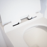 Vaso sospeso rimless in ceramica bianco lucido con copri-wc soft-close | Sydney