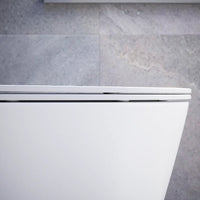 Vaso sospeso rimless in ceramica bianco lucido con sedile soft-close | Barcellona