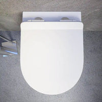 Vaso sospeso rimless in ceramica bianco lucido con sedile soft-close | Barcellona