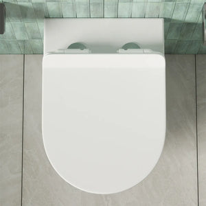 Sanitari sospesi in ceramica bianco lucido vaso tornado silent flush sedile soft-close e bidet | Rio
