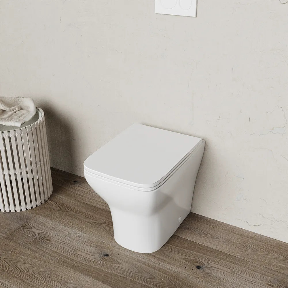 Vaso filomuro rimless in ceramica bianco lucido con sedile soft-close | Havana