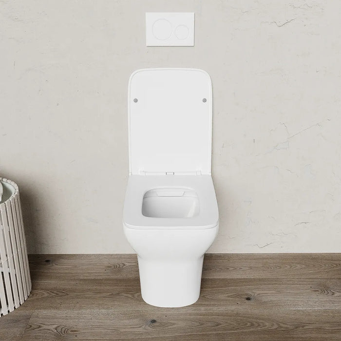 Vaso filomuro rimless in ceramica bianco lucido con sedile soft-close | Havana