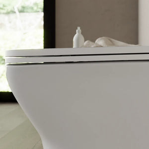 Vaso filomuro rimless in ceramica bianco lucido con sedile soft-close | Havana