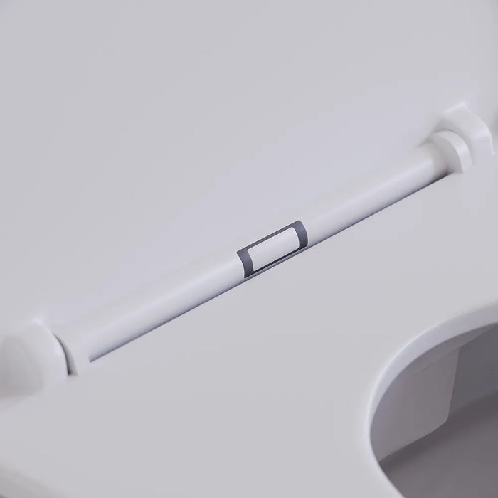 Vaso filomuro rimless in ceramica bianco lucido con sedile soft-close | Nassau