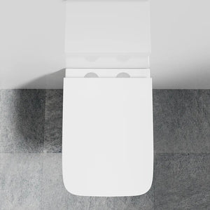 Vaso sospeso rimless in ceramica bianco lucido con sedile soft-close | Havana