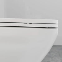 Vaso sospeso rimless in ceramica bianco lucido con sedile soft-close | Havana