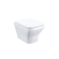 Vaso sospeso rimless in ceramica bianco lucido con sedile soft-close | Havana