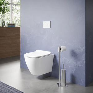 Vaso sospeso tornado silent flush in ceramica bianco lucido sedile con chiusura rallentata | Parigi