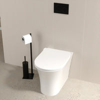 Vaso filo muro in ceramica bianca lucida con sedile copri-wc softclose | Sofia