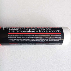 Saratoga 310ml silicone acetico alta temperatura per forni caldaie caminetti, colori rosso