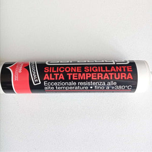 Saratoga 310ml silicone acetico alta temperatura per forni caldaie caminetti, colori rosso