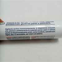 Saratoga 450gr silicone sigillante acrilico grigio chiaro verniciabile