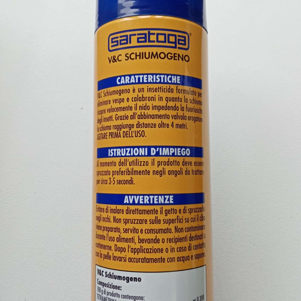 Saratoga 750ml anti vespe spray jet schiumogeno contro nidi di vespe e calabroni